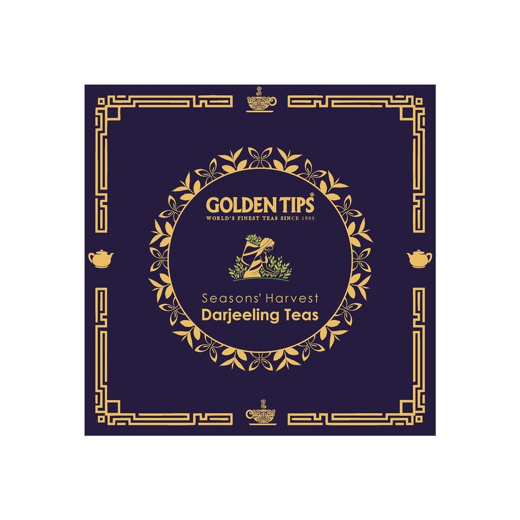 Golden Tips Seasons Harvest Darjeeling Tea Gift Box (4.06oz - 115 Gram - 60 Cups)