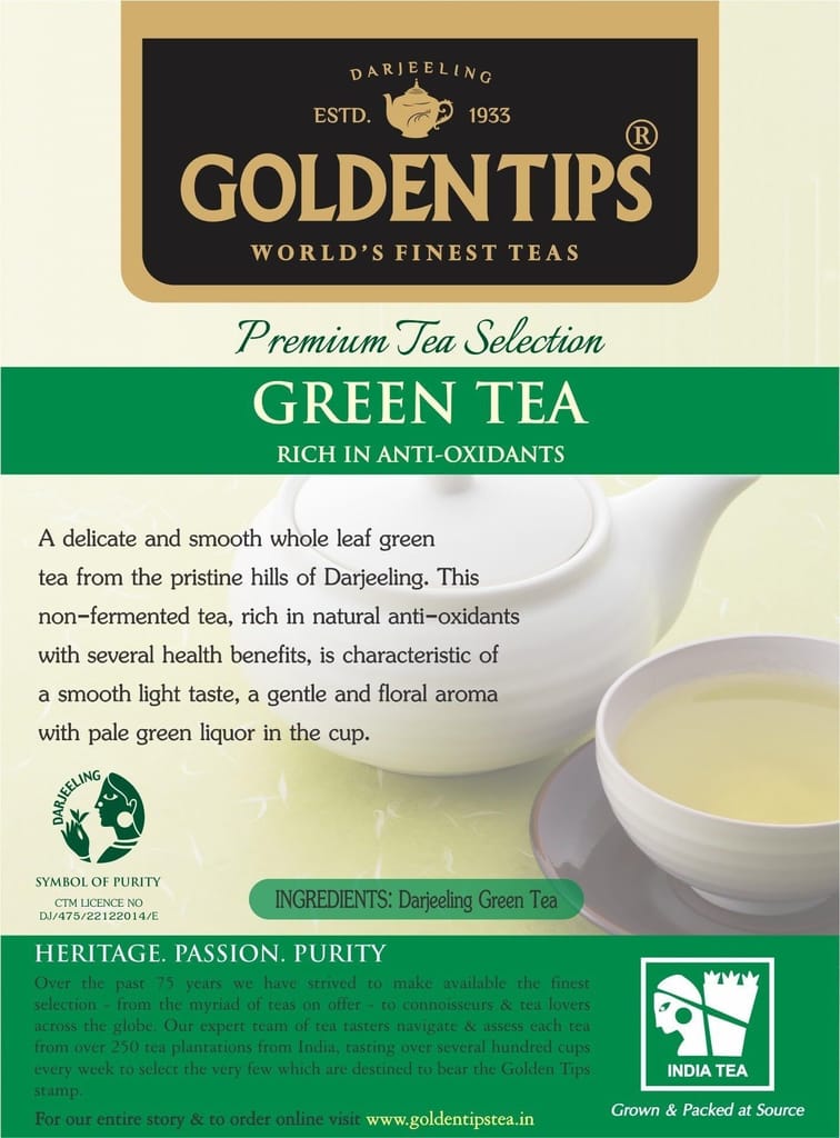 Golden Tips Darjeeling Green Tea Loose Leaves Brocade Bag (200 Gram , 100 cups)
