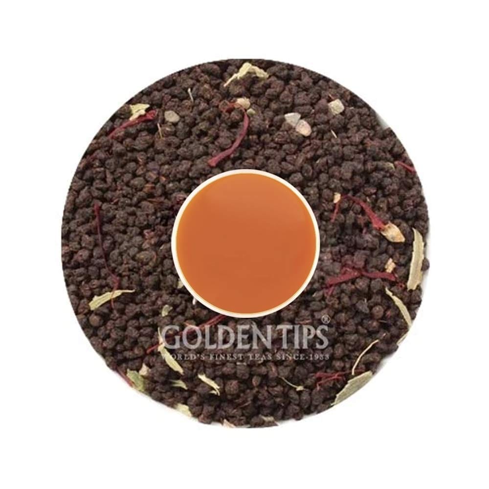 Golden Tips Loose Leaf Masala Tea Blended with Saffron and Cardamom (100 Gram, 50 cups)