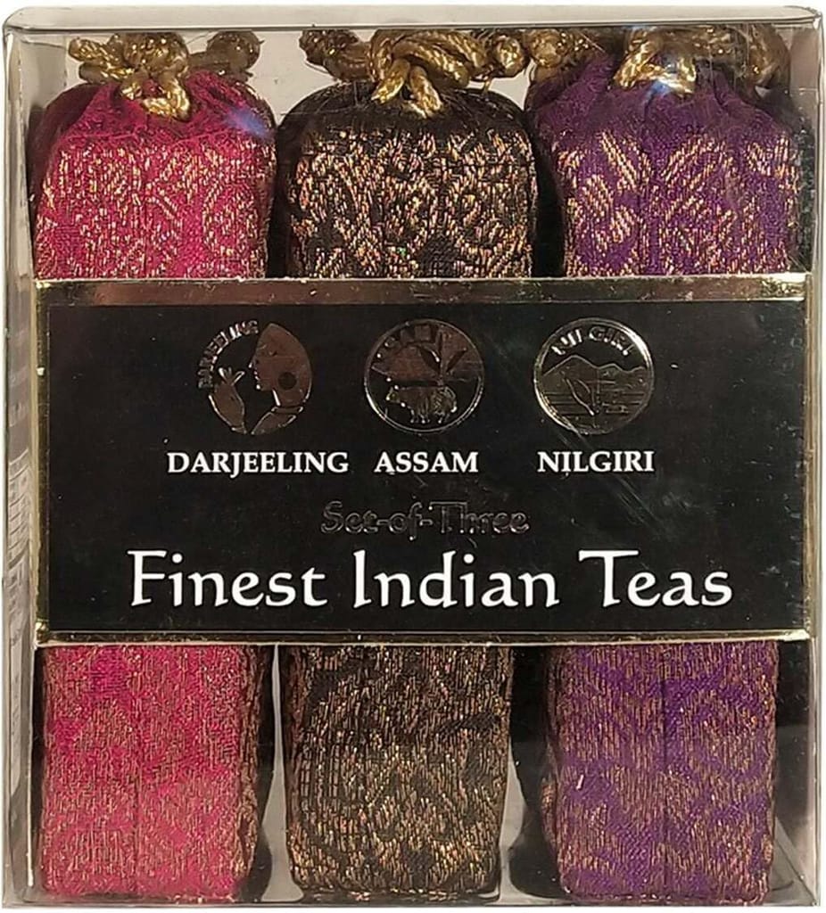 Golden Tips Black Tea, 3-in-1 Darjeeling, Nilgiri & Assam Brocade Bags|Best for Gifting, Filled with Nice Taste and Aroma, 3 X 50 Gram
