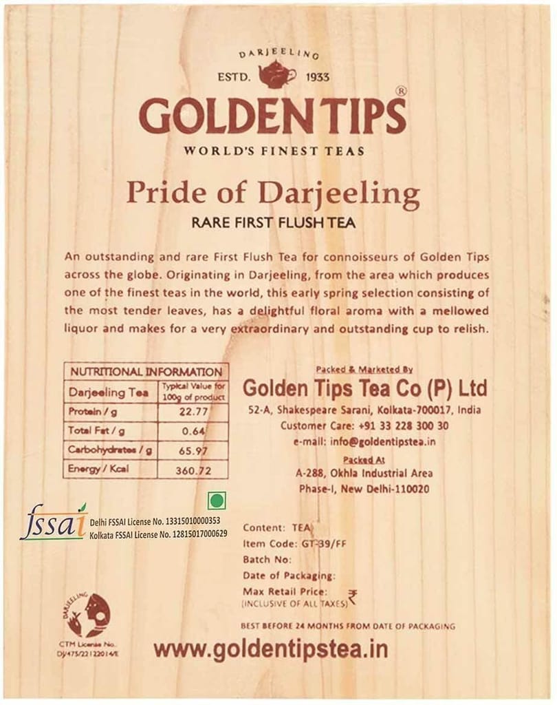 Golden Tips - Pride of Darjeeling Rare First Flush Black Tea