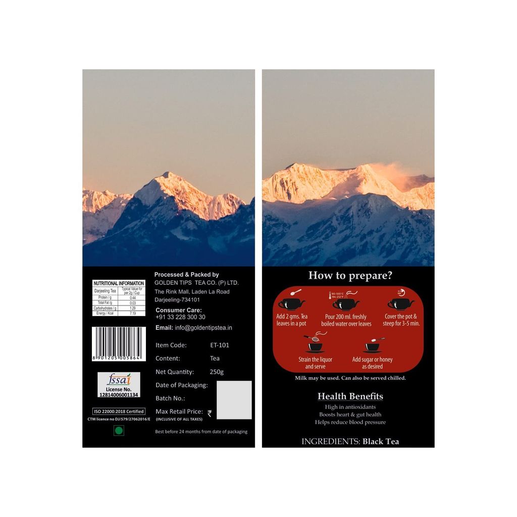 Golden Tips Summer Serenade Second Flush Darjeeling Black Tea (8.81oz - 250 gm - 125 Cups)
