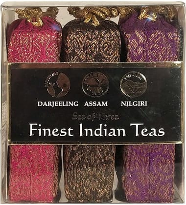 Golden Tips Loose Pure Nilgiri Assam Darjeeling Leaves Black Tea Combo of 3 Brocade Bag (100 Gram each, 50 x 3 cups)