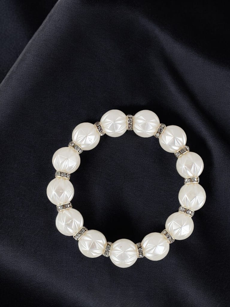 LUCKY JEWELLERY Fashion Jewelry for Women & Girls Pearl Necklace Set | Pearl Necklace With Bracelet And Earrings| Birthday Gift Women Anniversary Gift for Wife Valentine Gift for Girls (240-CHSM-1291)