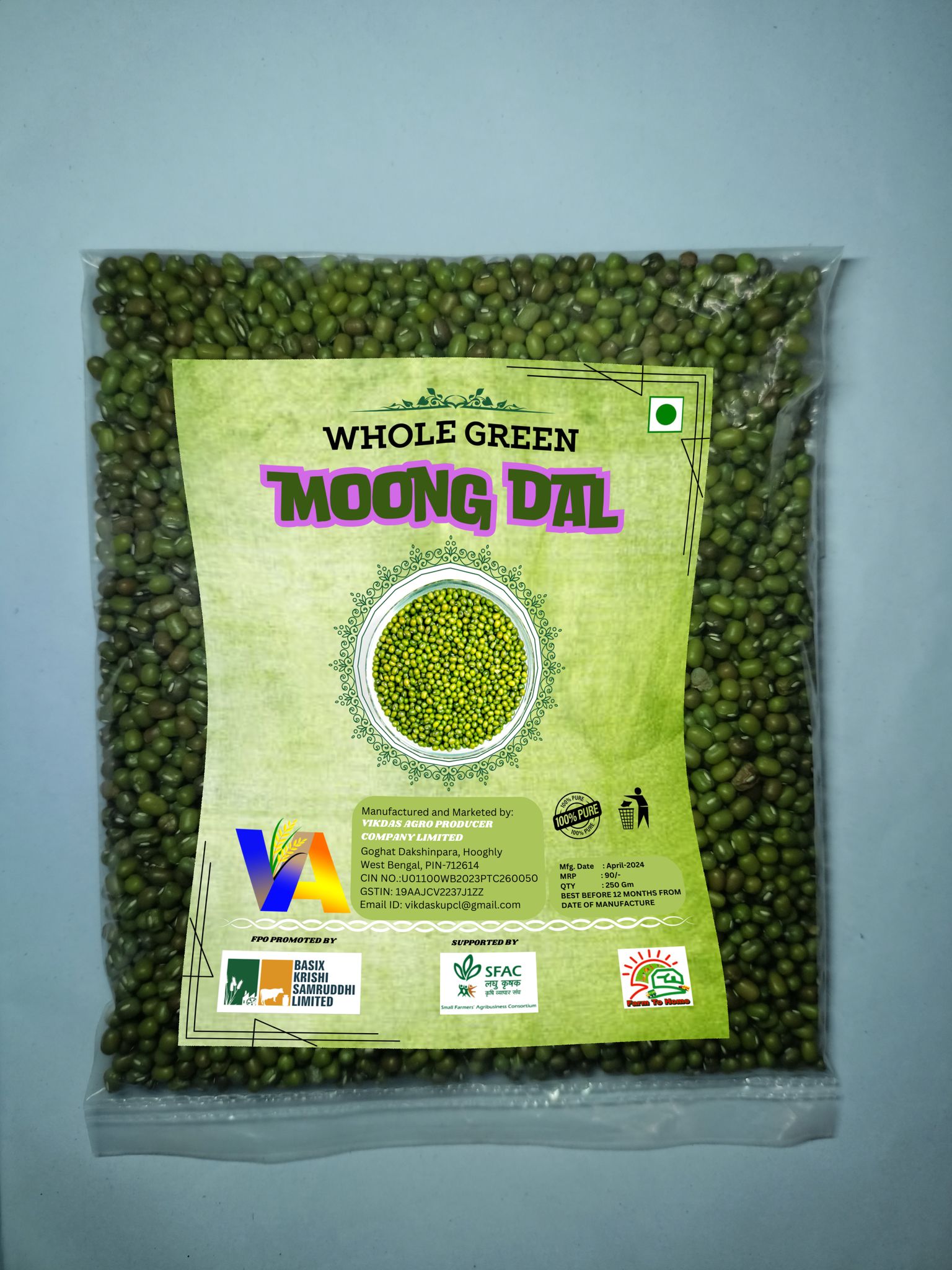 Whole Green Moong Dal/ 1kg