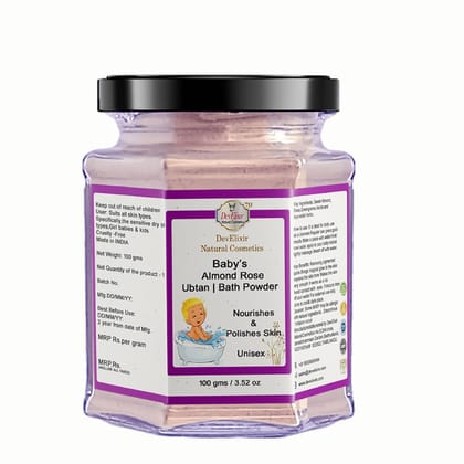 Baby Ubtan Almond Rose Nourishing | Naturally Glowing Skin | lighten skin tone | Opting Sensitive Skin