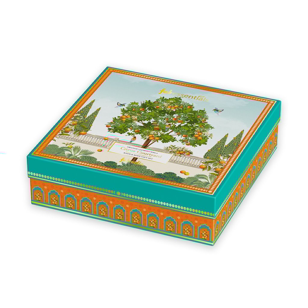 Fabessentials Citrus Bath & Body Gift Set 335 gm | Pack of 5 | For Men and Women | Premium Gifting