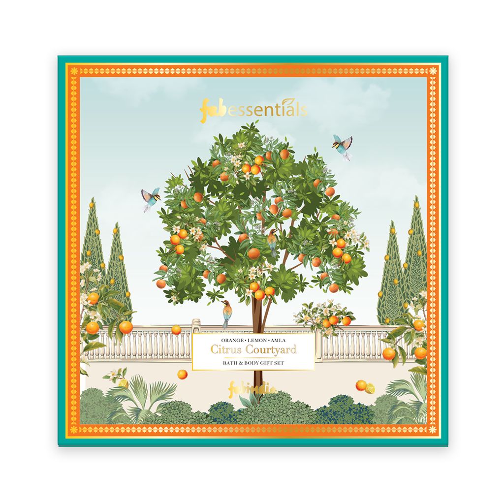 Fabessentials Citrus Bath & Body Gift Set 335 gm | Pack of 5 | For Men and Women | Premium Gifting