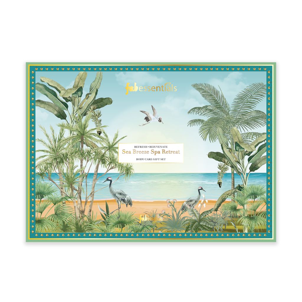 Fabessentials Sea Breeze Spa Body Care Gift Set 310 gm | Pack of 4 | For Men and Women | Premium Gifting