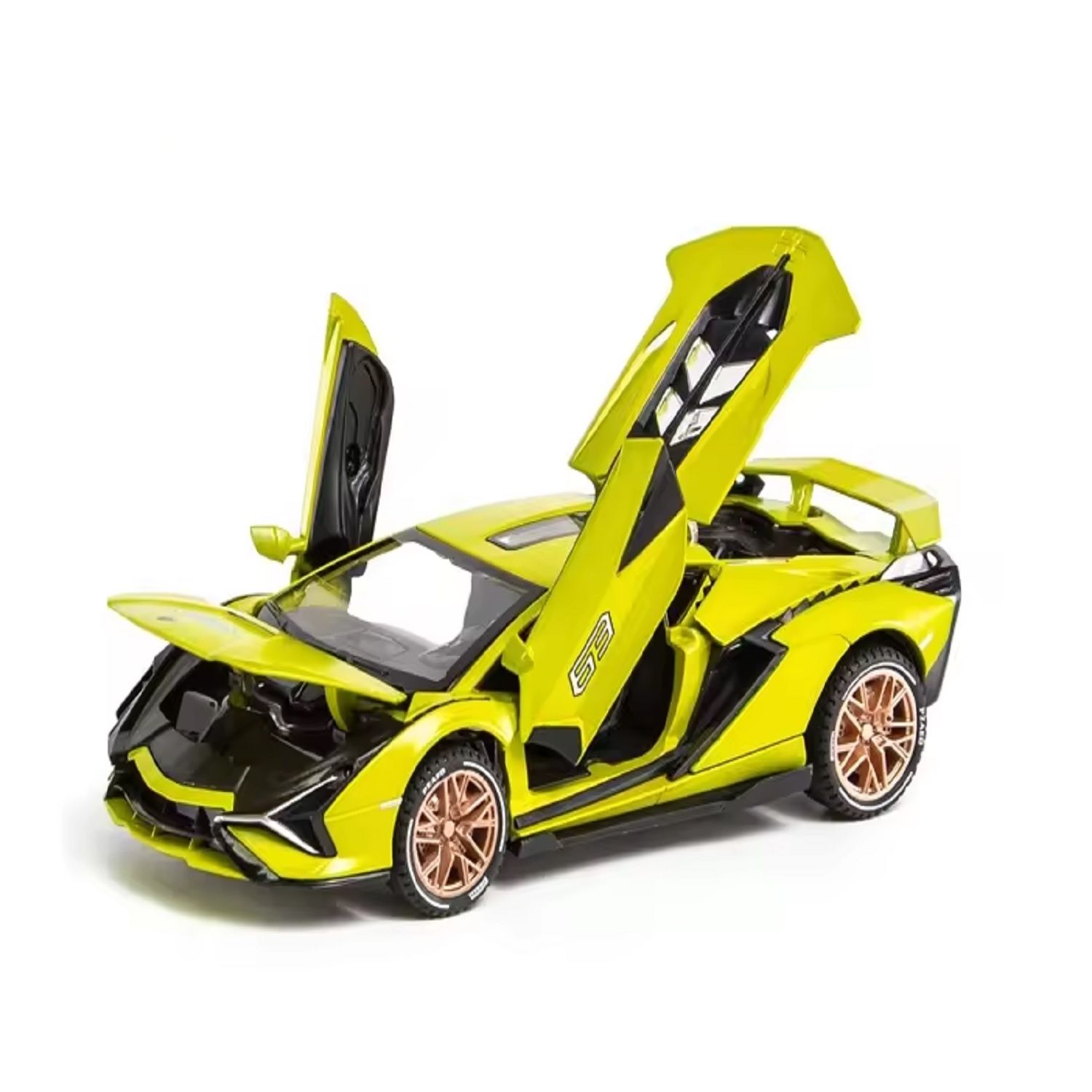 1:32 Alloy Diecast Car Models for Lamborghini SIAN Simulation Sound and Light Pull Back Gift