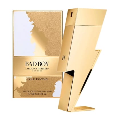 Carolina Herrera Bad Boy Gold Fantasy, Eau De Toilette, 100ml Men Perfume Spray Braded Scent
