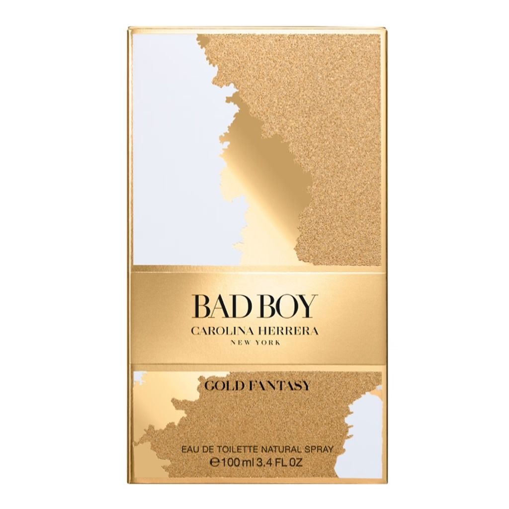 Carolina Herrera Bad Boy Gold Fantasy, Eau De Toilette, 100ml Men Perfume Spray Braded Scent