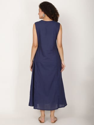 Round Neck Sleeveless A Line Kurta