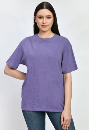 Purple Color Oversized T-Shirt Type Top