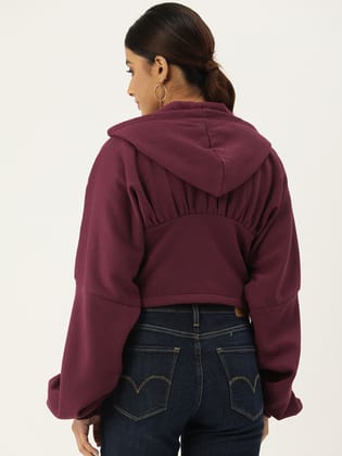 Women Printed Hooded Sweatshirt