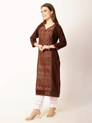 Ethnic Motifs Embroidered Regular Thread Work Kurta Ethnic Motifs Embroidered Regular Thread Work Kurta