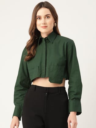 Shirt Style Crop Top