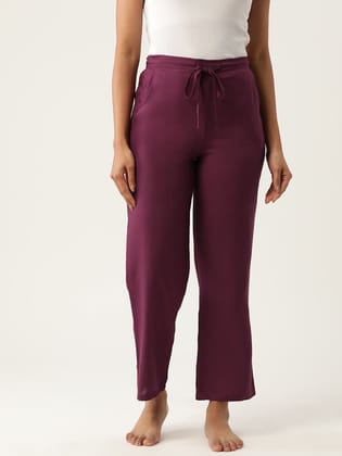 Women Solid Cotton Lounge Pants