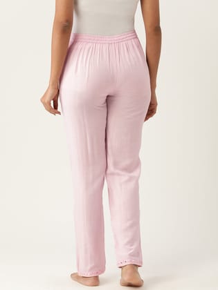 Women Self Design Cotton Lounge Pants