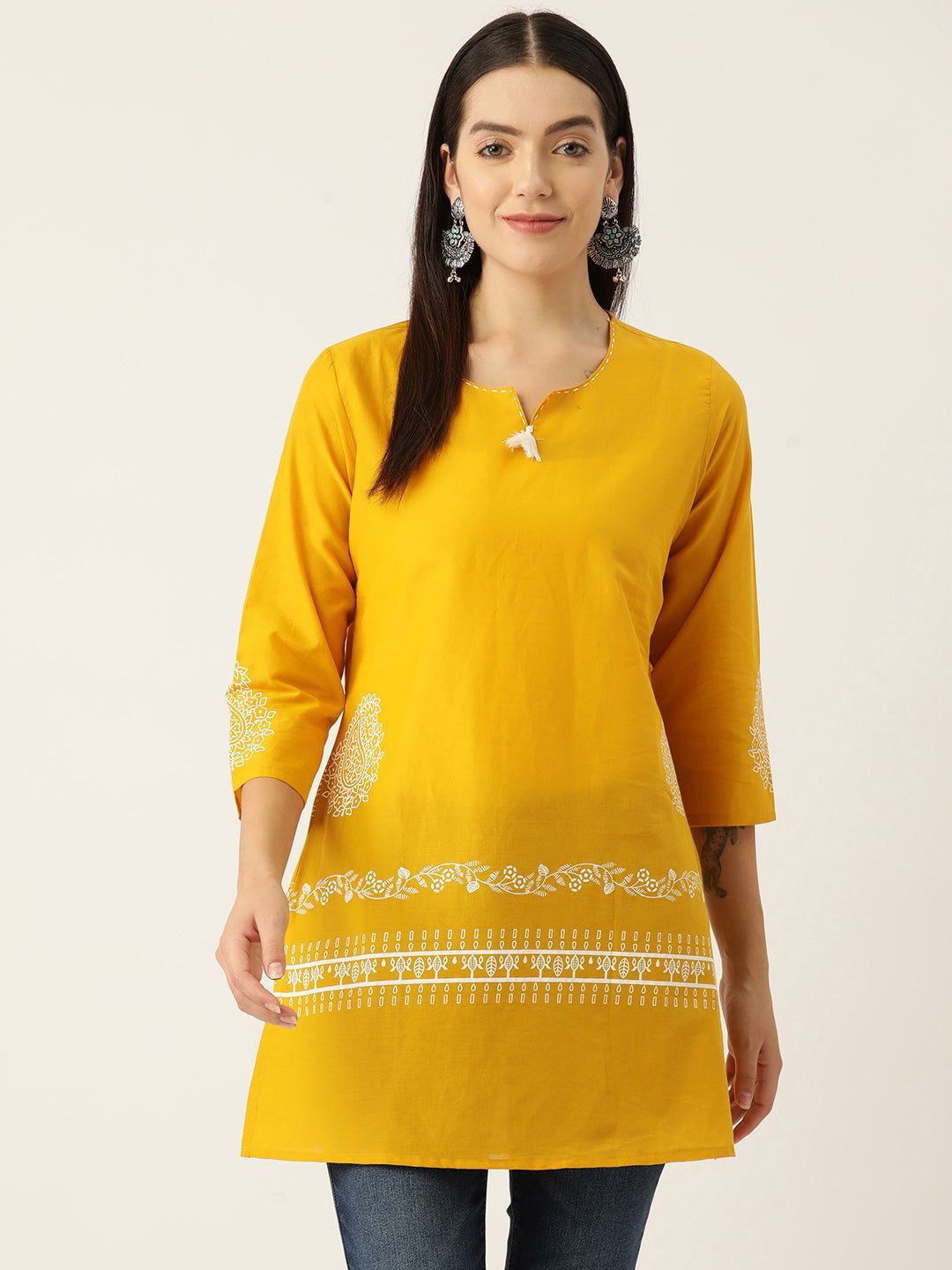 Ethnic Motifs Printed Pure Cotton Kurti
