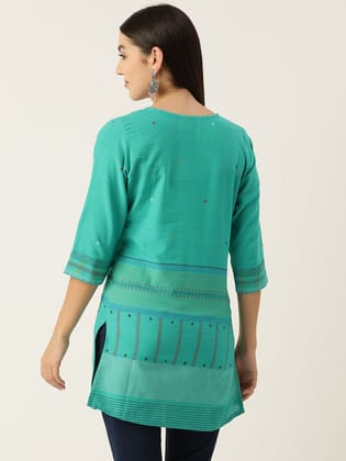 Striped Pure Cotton Kurti