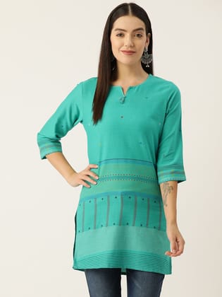 Striped Pure Cotton Kurti