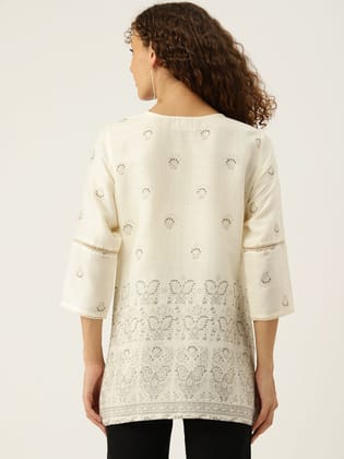 Ethnic Motifs Printed Kantha Work Pure Cotton Kurti Ethnic Motifs Printed Kantha Work Pure Cotton Kurti