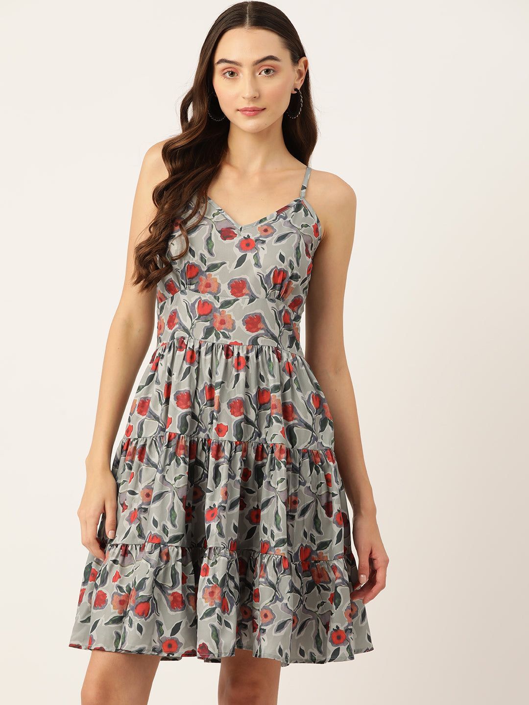 Rue Collection Floral Print Crepe Fit & Flare Dress