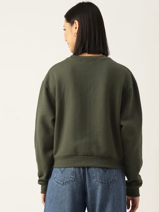 Solid Olive Green Sweatshirt Solid Olive Green Sweatshirt