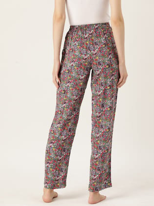 Women Floral Printed Pure Cotton Lounge Pants