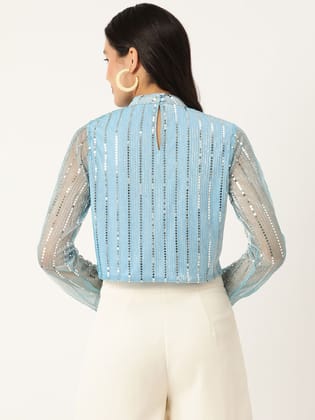 Embellished Boxy Crop Top