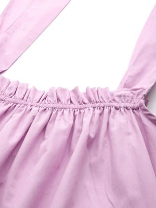 Solid Cotton A-line Dress
