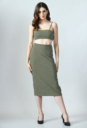 Knitted Tube Top & Pencil Skirt Co-ords