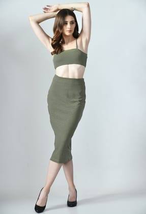 Knitted Tube Top & Pencil Skirt Co-ords