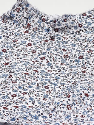 Multicoloured Floral Print Crop Top Multicoloured Floral Print Crop Top