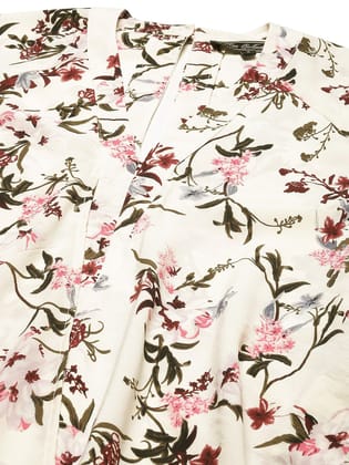 White & Burgundy Printed Basic Jumpsuit White & Burgundy Printed Basic Jumpsuit