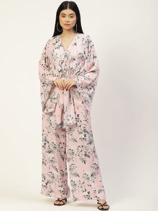 Pink & Grey Printed Basic Jumpsuit Pink & Grey Printed Basic Jumpsuit