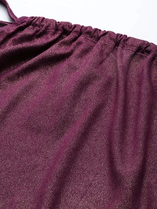 Purple Shoulder Strap Top