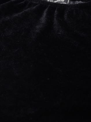 Women Black Velvet Finish Solid Top Women Black Velvet Finish Solid Top