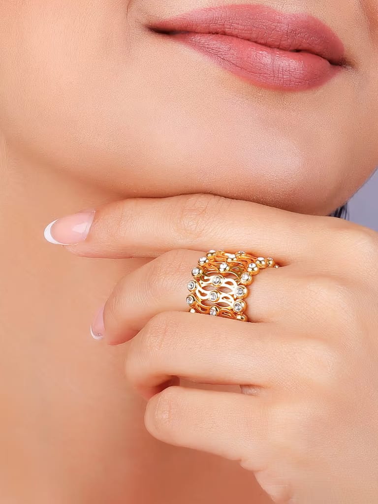 LUCKY JEWELLERY Fashion Latest Stylish Supple Bracelet Cum Ring| Bracelet Convertible into Ring Gifts for Women and Girls | Birthday Gift for Girls & Women Anniversary Gift for Wife (1400-CHB2G-1130)