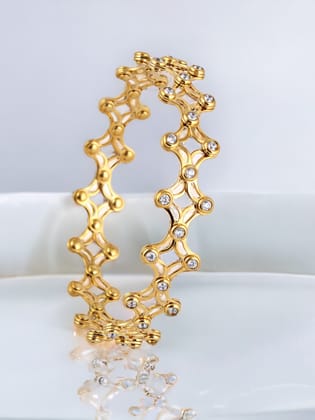 LUCKY JEWELLERY Fashion Latest Stylish Supple Bracelet Cum Ring| Bracelet Convertible into Ring Gifts for Women and Girls | Birthday Gift for Girls & Women Anniversary Gift for Wife (1400-CHB2G-1130)