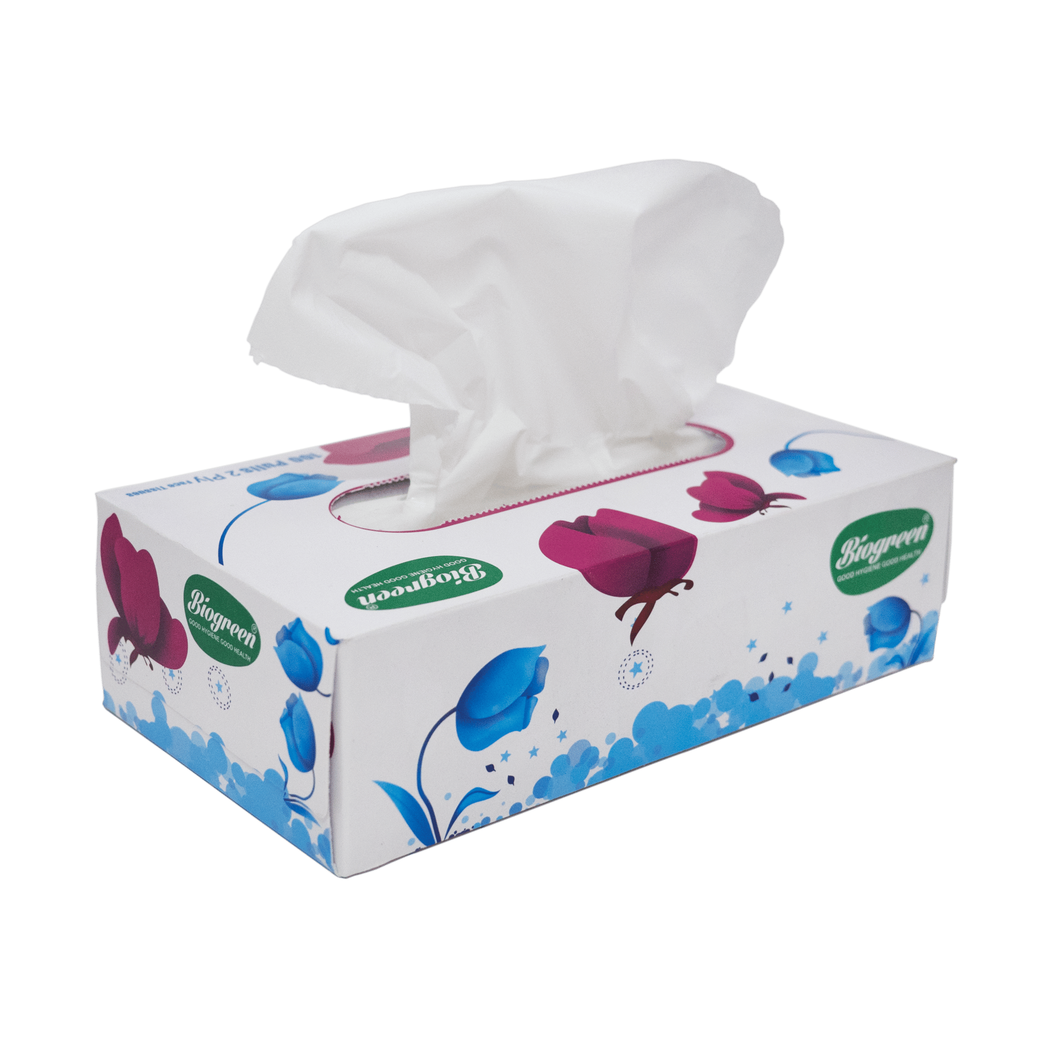 Biogreen Premium Face Tissue Premium Pack of 4|| 100 pulls in each box || virgin pulp