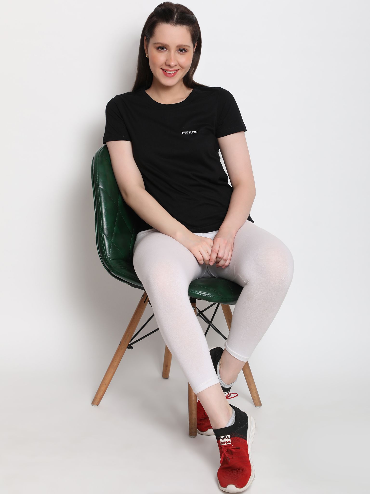 OUTFLITS Ladies Solid Tshirts