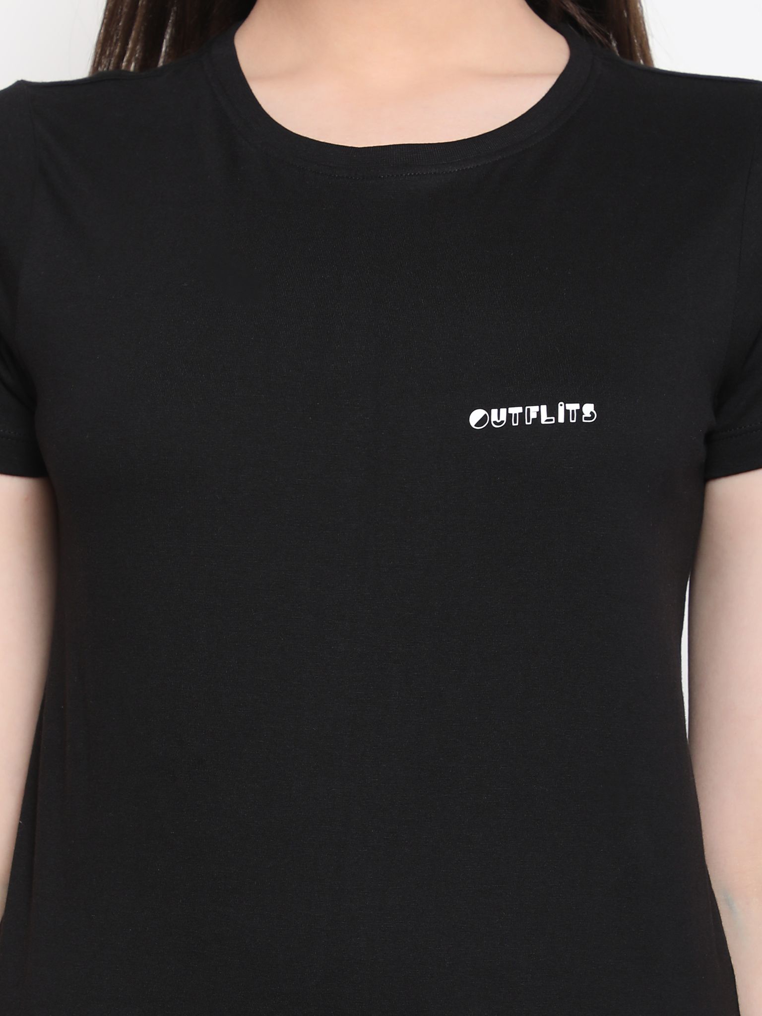 OUTFLITS Ladies Solid Tshirts