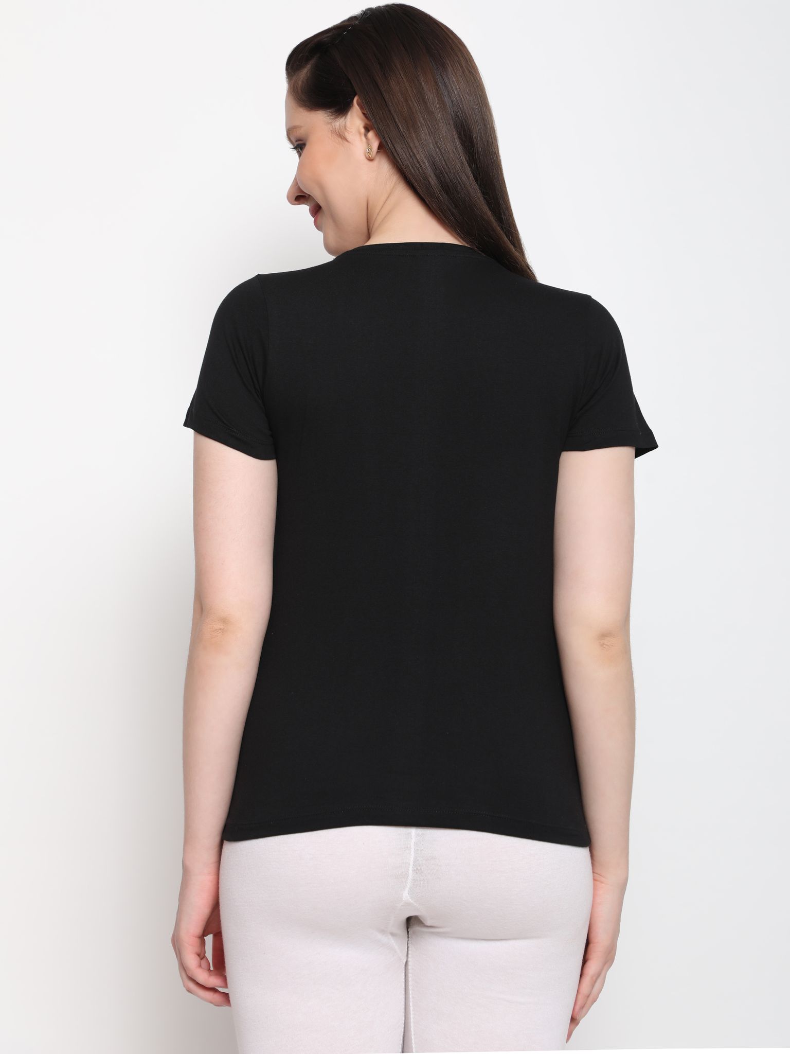 OUTFLITS Ladies Solid Tshirts