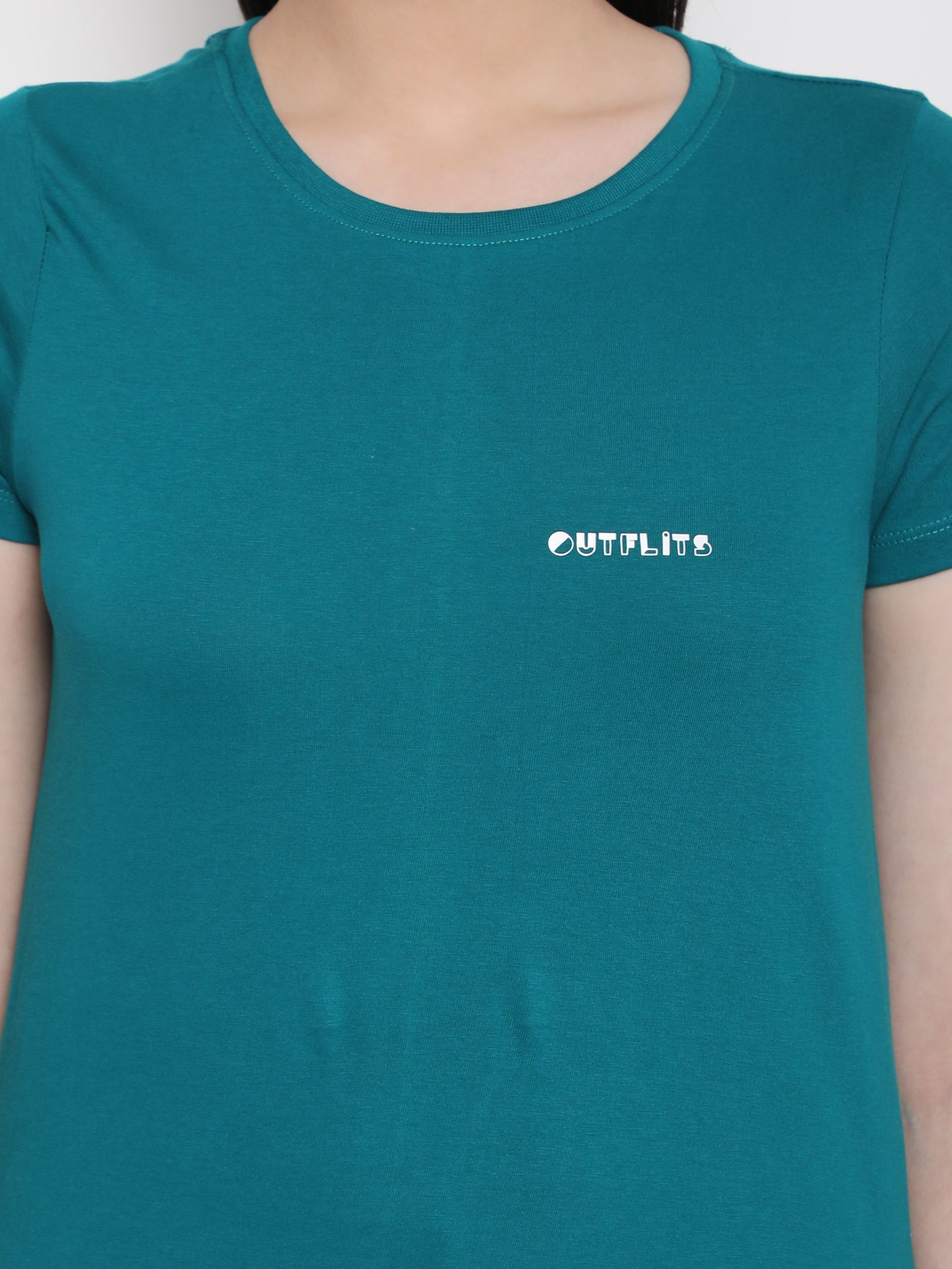 OUTFLITS Ladies Solid Tshirts