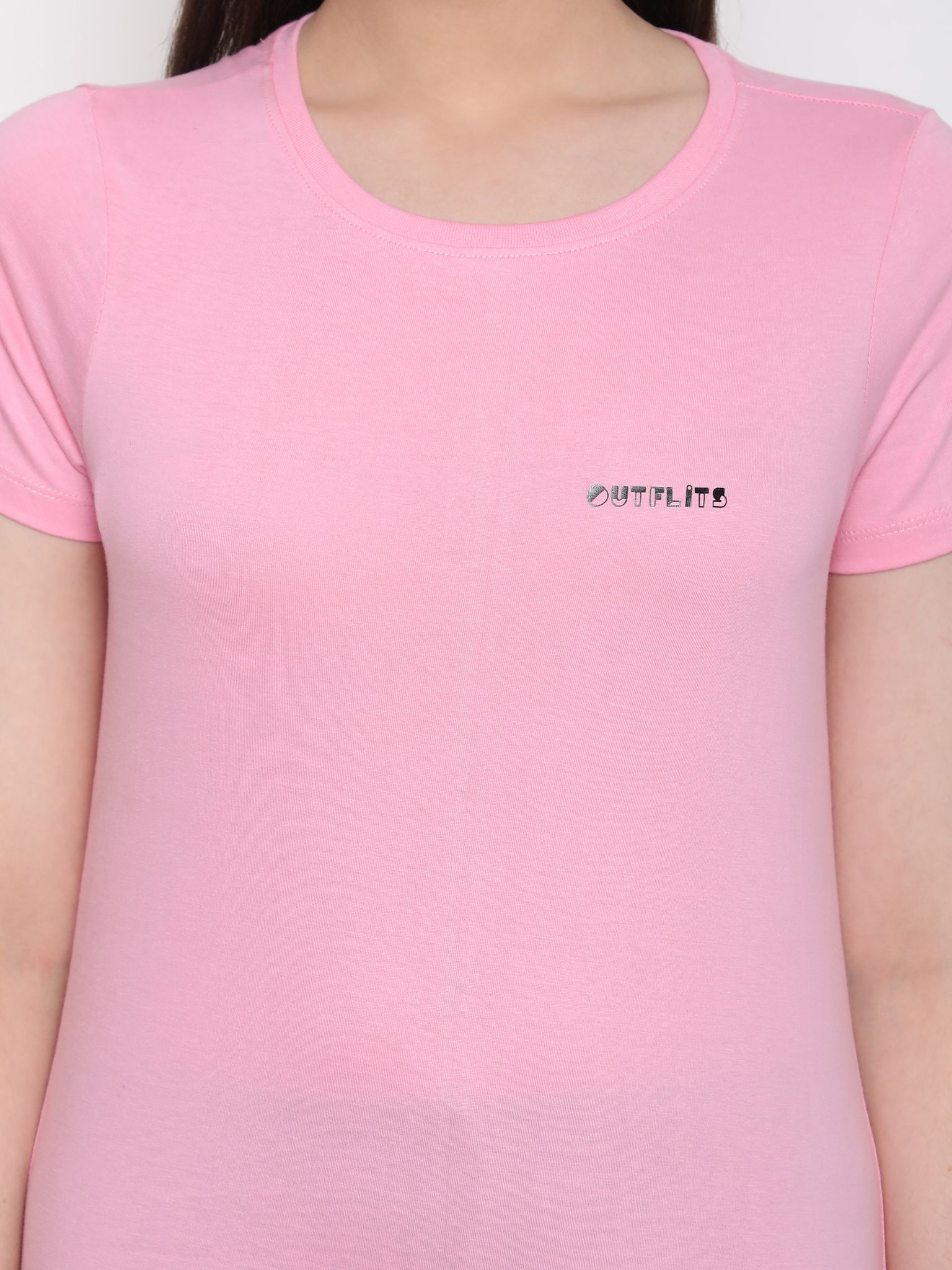 OUTFLITS Ladies Solid Tshirts