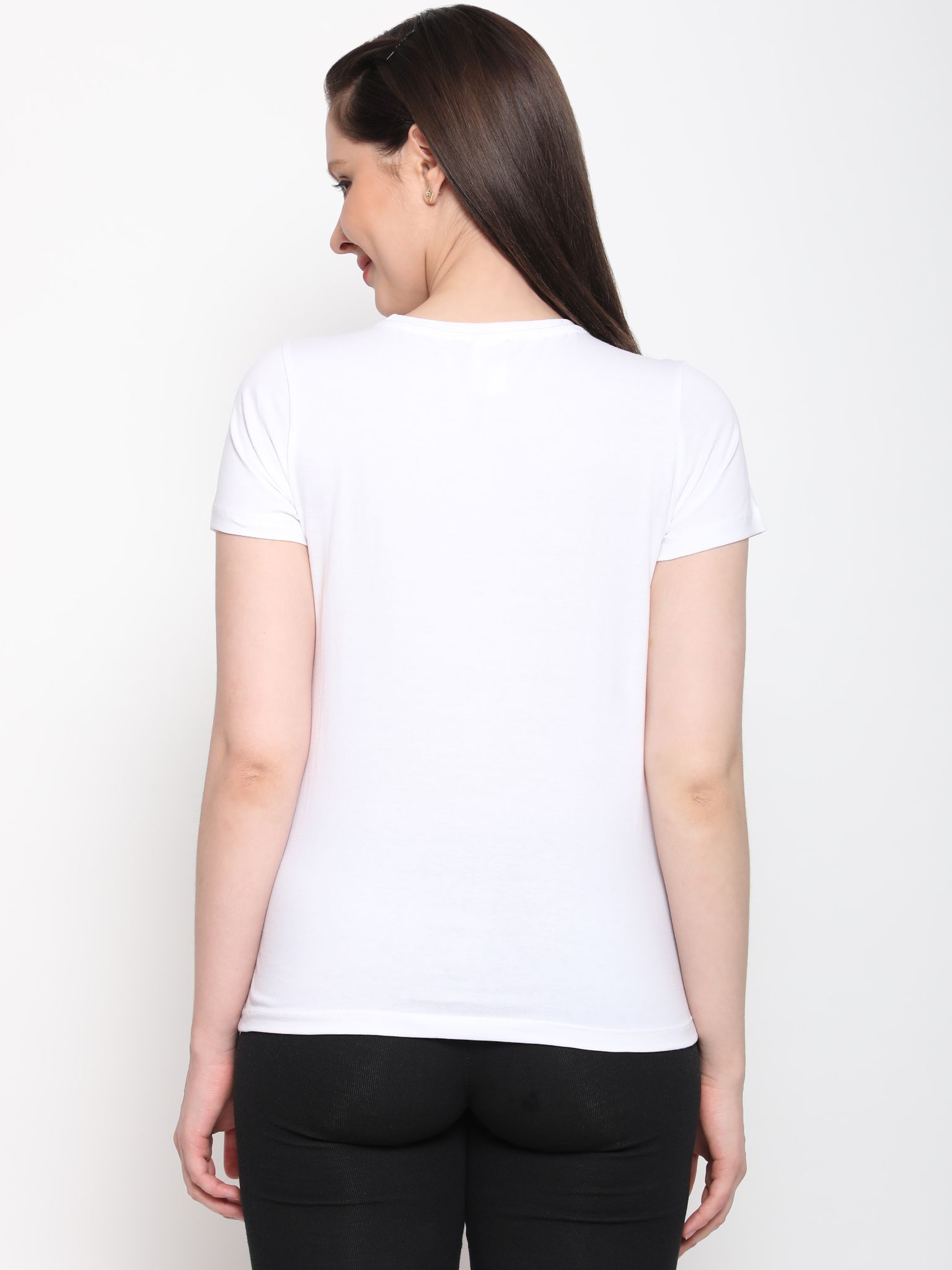 OUTFLITS Ladies Solid Tshirts