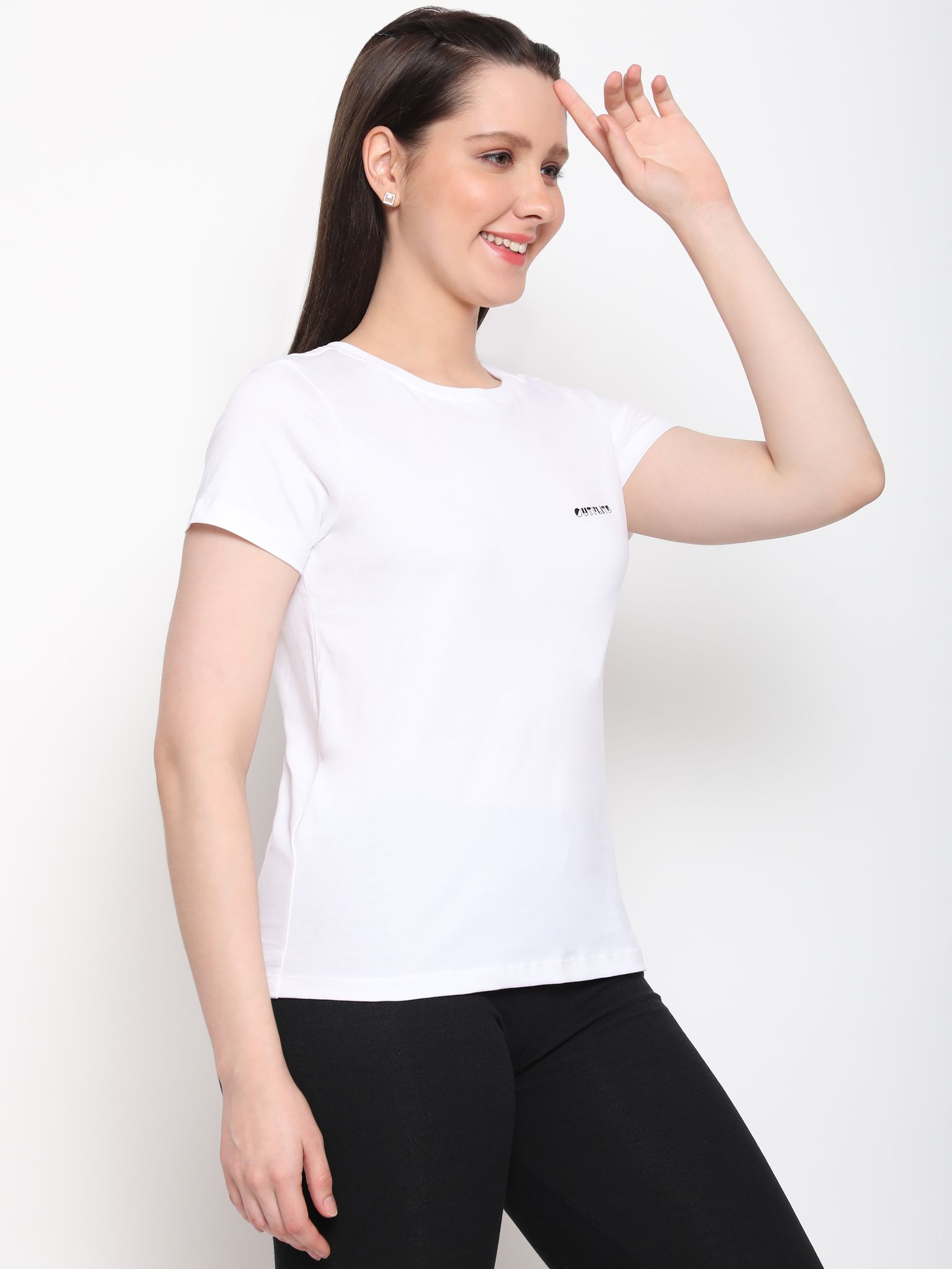 OUTFLITS Ladies Solid Tshirts