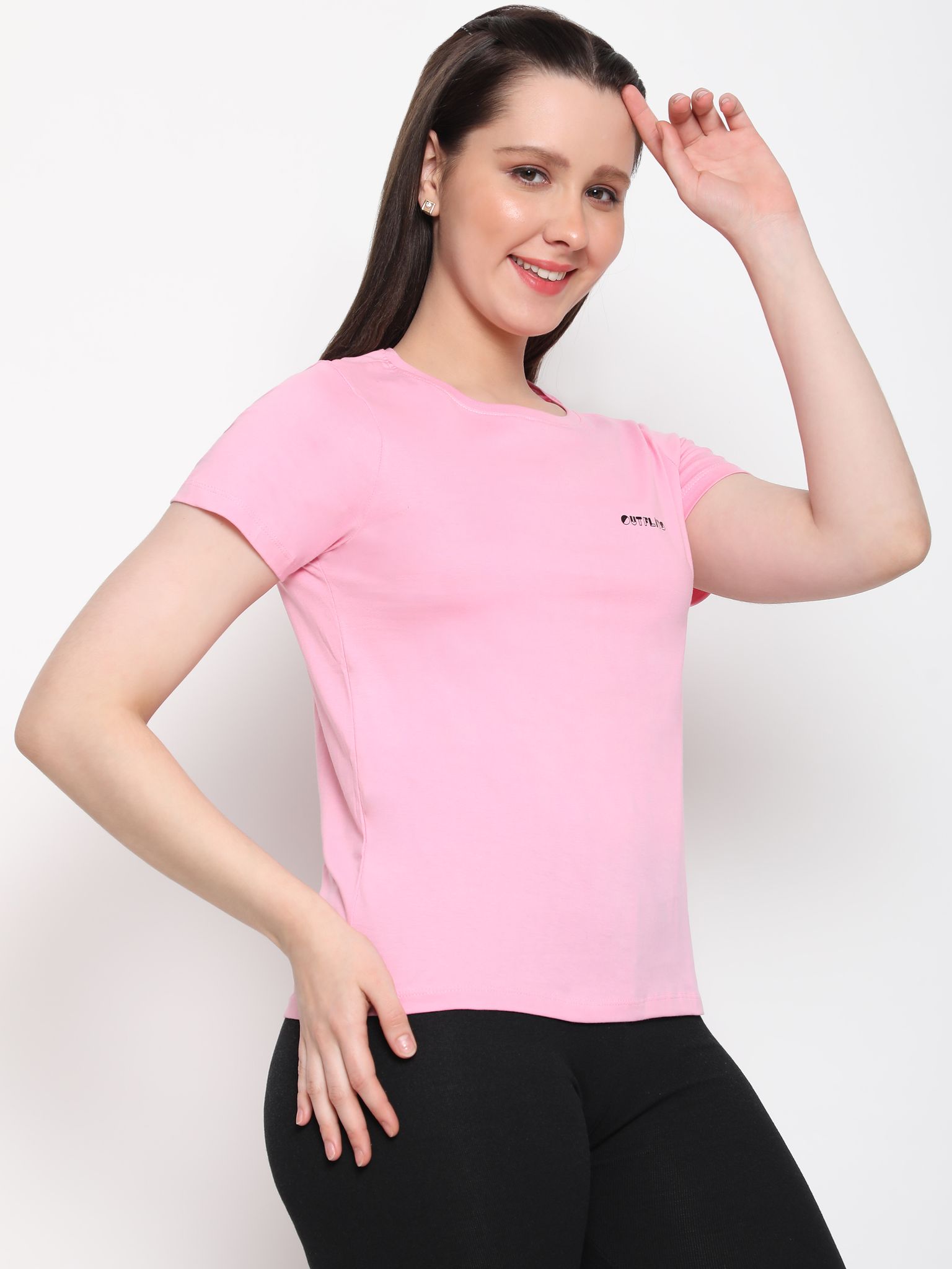 OUTFLITS Ladies Solid Tshirts